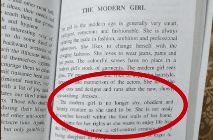 textbook\'s bizarre definition of modern girl