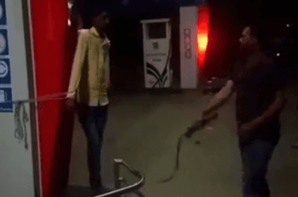 Watch: Petrol pump owner thrashes employee for skipping work