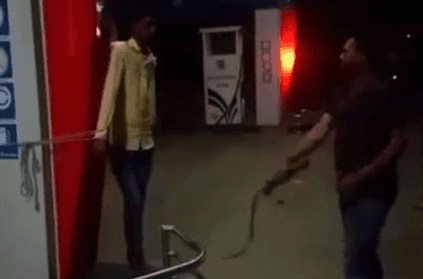 Watch: Petrol pump owner thrashes employee for skipping work in MP