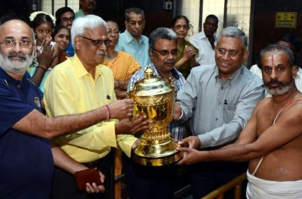 IPL trophy taken to famous temple in Chennai for blessing