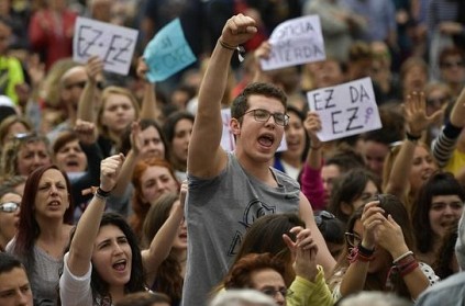 Spain erupts over gang-rape acquittal.