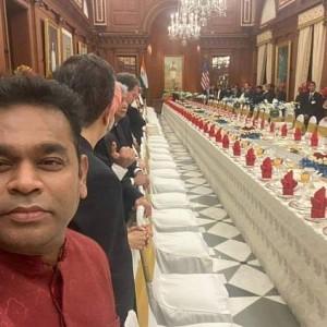 ARR dined with the US President Donald Trump at Rashtrapati Bhavan.