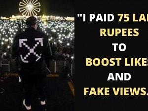 Badshah confesses he paid 75 Lakhs to boost likes and views