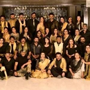 Chiranjeevi hosts 80s reunion bash in Hyderabad ft Mohanlal Jackie Shroff Nagarjuna