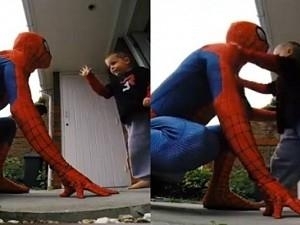 Dad dresses up as Spiderman to cheer up son battling Cancer