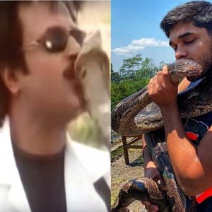 Dhruv Vikram's Padayappa moment with a snake in Bali