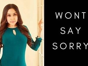 Divya Sathyaraj says I will not say sorry and this is why