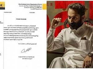Fahadh Faasil not given theatre ban reports confirm