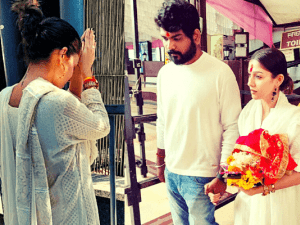 Nayanthara and Vignesh Shivan holding hands and twinning in WHITE is a sight to behold; viral pics