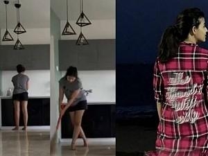 Nishabdham Actress Anjali posts video on Instagram domestic work