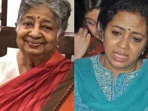 Poornima Bhagyaraj mother passes away Condolences to bereaved