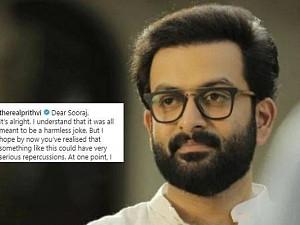 After calling out an imposter, Prithviraj's kind words for the person's apology wins hearts!