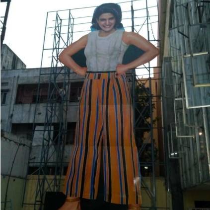 Samanatha's Oh Baby by Nandhini Reddy's huge cutout