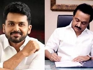 VIDEO: Karthi visits MK Stalin along with other film personalities, meets press - What happened? Full Details!