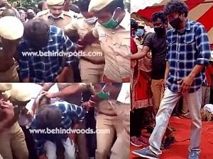 Video of Vijay picking up his fan's slipper while returning from SPB's funeral is going viral - don't miss the moment!