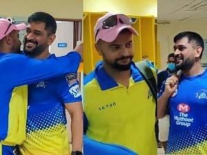 Viral video - Dhoni, Raina meet in CSK Locker room after announcing retirement
