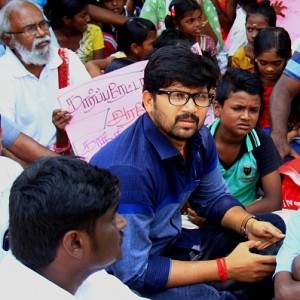 Actor Abi Saravanan in Sterlite Protest